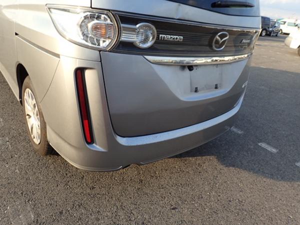 Mazda Biante 2014 серый вид сзади