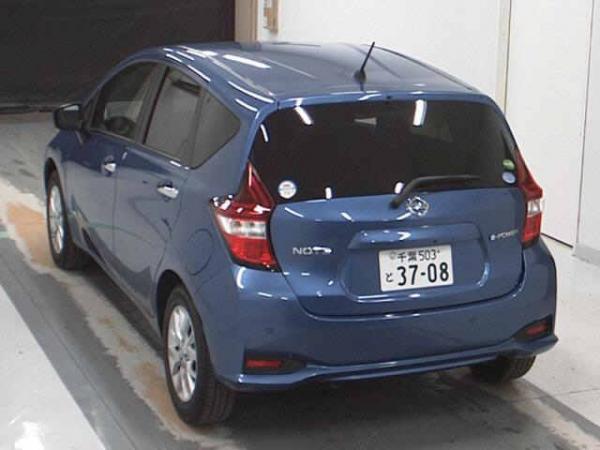 Nissan Note II Рестайлинг синий сзади