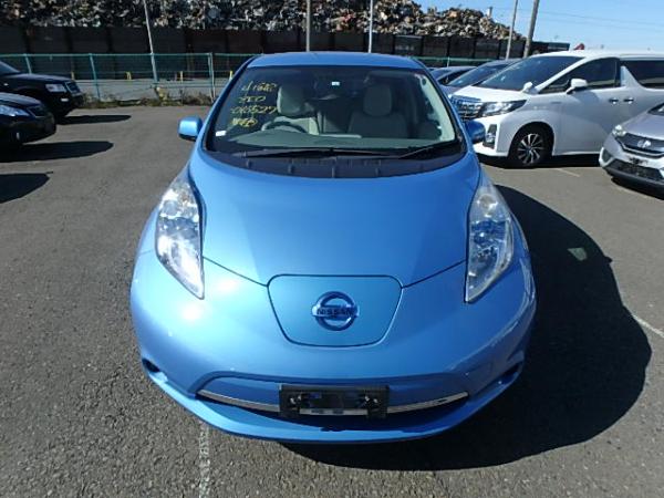 Nissan Leaf 2012 синий спереди
